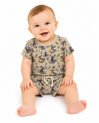 Baby Boy Duck Printed Short Set