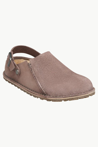 Faded Purple suede slip-on shoe on a white background