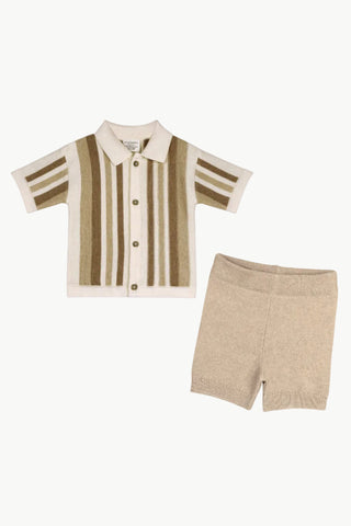 Viverano Archie Textured Shirt and Shorts