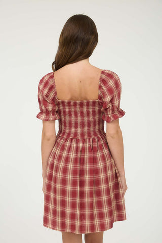 Brie Puff Sleeve Midi Dress