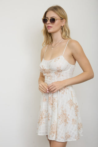 Cathy Floral Plaid Mini Dress