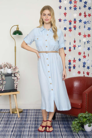 Hannah Collared Midi Dress