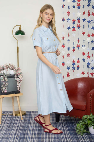 Hannah Collared Midi Dress