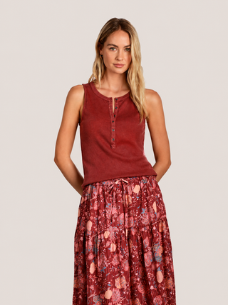 Dylan Rowan Henley Rib Tank
