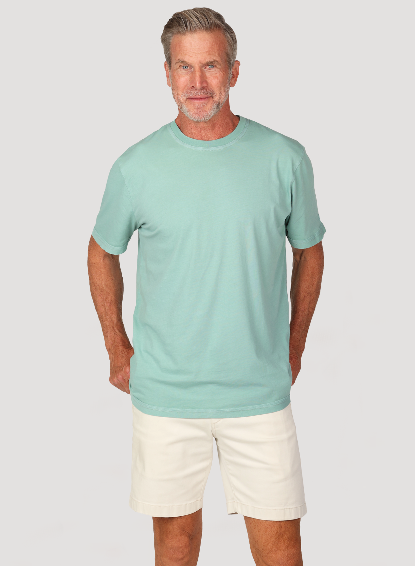 True Grit Short Sleeved Basic Crew Neck