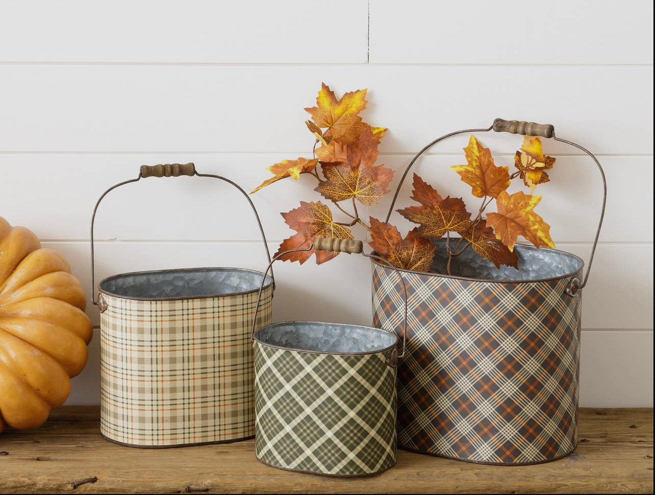 Audreys metal bucket Tins