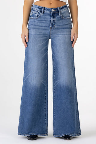Miss Me Wren Hi-Rise Super Wide Leg Medium Wash