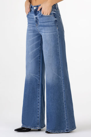 Miss Me Wren Hi-Rise Super Wide Leg Medium Wash