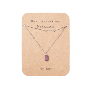 Sugarboo Sterling Silver Raw Birthstone Necklaces