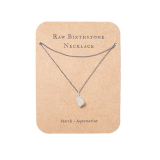 Sugarboo Sterling Silver Raw Birthstone Necklaces