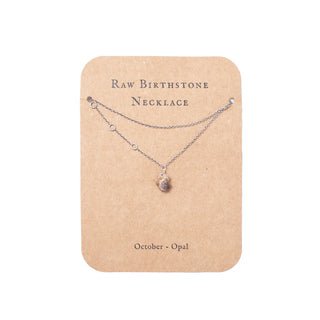 Sugarboo Sterling Silver Raw Birthstone Necklaces