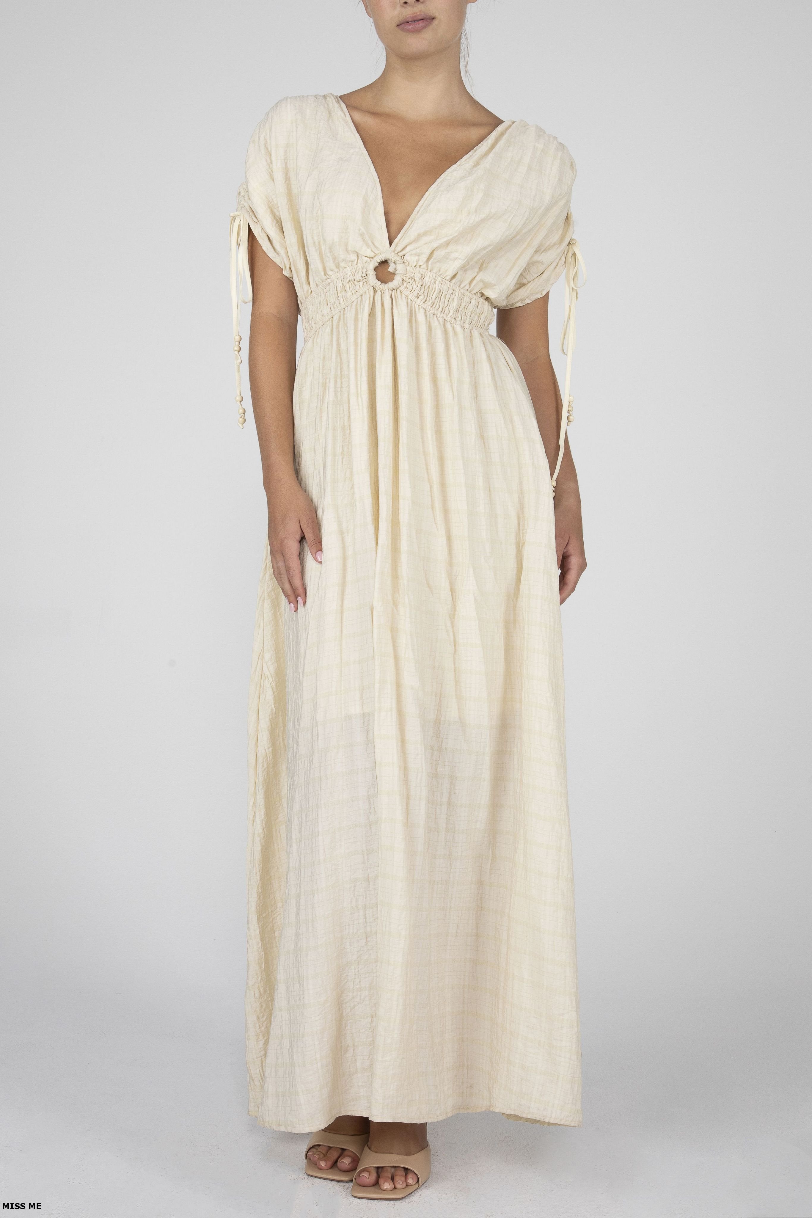 Miss Me Meredith Maxi Dress w/ Smocked Waist