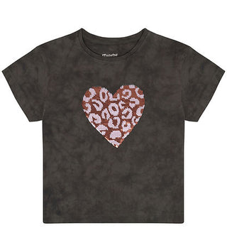 Minymo Girls Washed Heart Tee