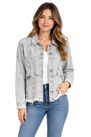Miss Me Whitney Embellished Denim Shirt