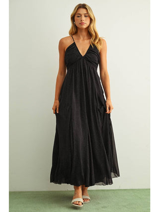 Serenity Polka Dot Chiffon Maxi Dress