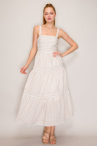 Krissy Ribbon Pattern Maxi Dress