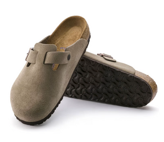 Birkenstock Boston Suede in Taupe