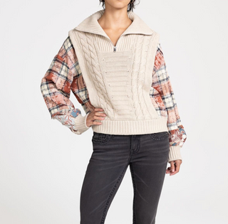 Miss Me Jenny Quarter Zip Sweater