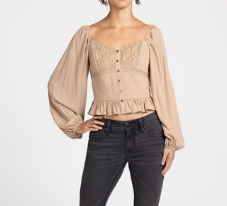 Miss Me Gandie Ruffled Top