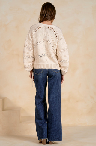 Elan Bethany Knit Tie Sweater