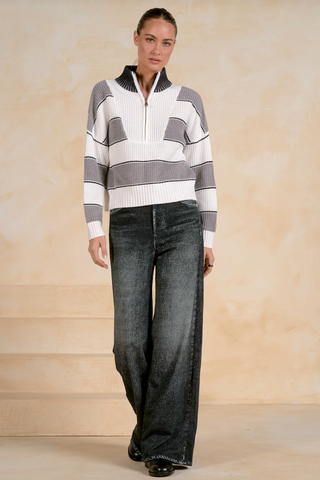 Elan Candice Quarter Zip Sweater