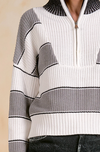 Elan Candice Quarter Zip Sweater
