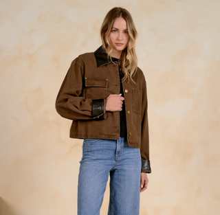 Elan Finley Leather Trim Jacket