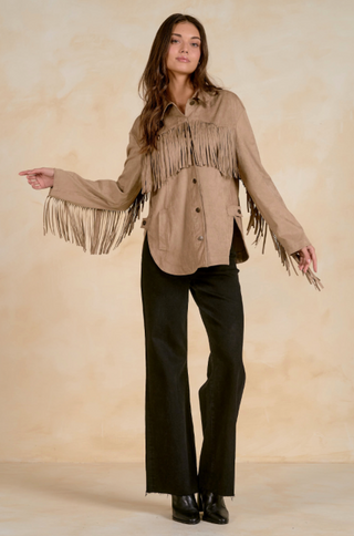 Elan Bethany Fringe Top