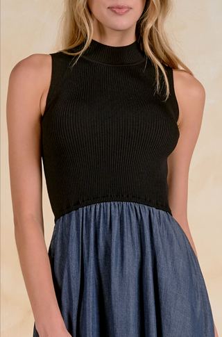 Elan Jenn Maxi Mock Neck Dress
