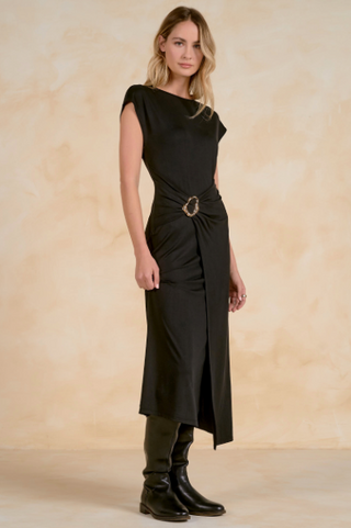 Elan Brenda Cap Sleeve Cinced Maxi