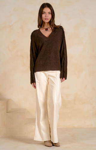 Elan Kathie Fringe Sweater