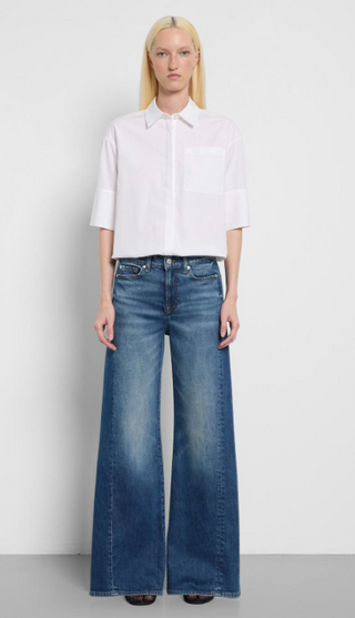 7 For all Mankind Lotta Tailorless in Blue Core