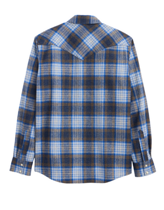 Pendleton Canyon Shirt in Tan Blue Plaid