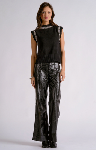 Elan Casey Rhinestone Sleeveless Top