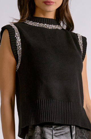 Elan Casey Rhinestone Sleeveless Top