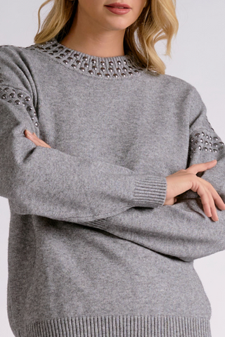 Elan Carrie Studded Sweater