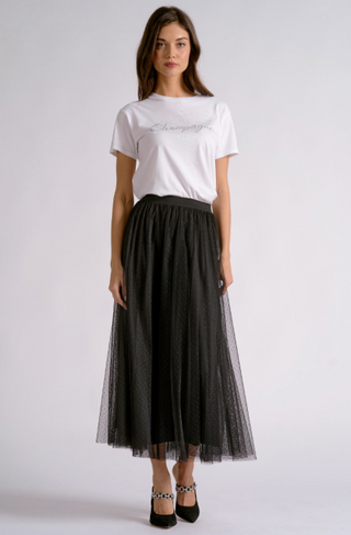 Elan Morgan Dot Skirt