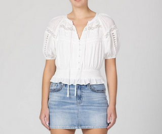 Miss Me Sheana Peasant Top