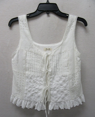Miss Me Kristy Pintuck Ruffle Tank