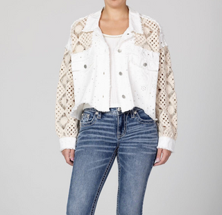 Miss Me Kendie Eyelet Jacket