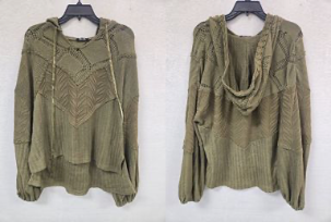 Miss Me Kaza Crochet Knit Pullover