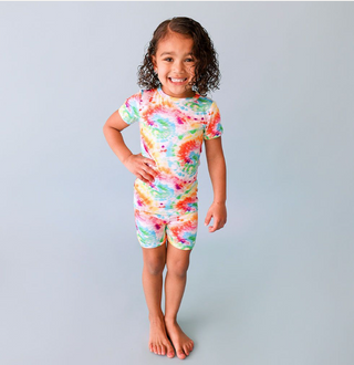 Posh Peanut Totally Tie Dye Short Sleeve & Shorts Pajamas