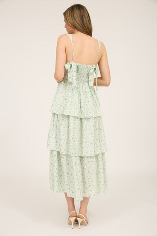 Ginny Floral Corset Midi Dress