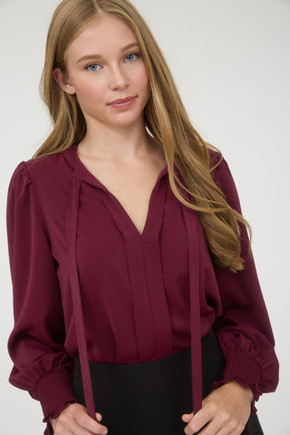 Charlotte Smocked Sleeve Top