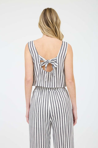 Bethany Linen Sleeveless Tie Top