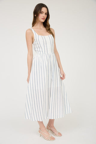 Jennifer Stripe Midi Dress