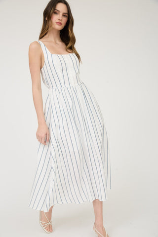 Jennifer Stripe Midi Dress
