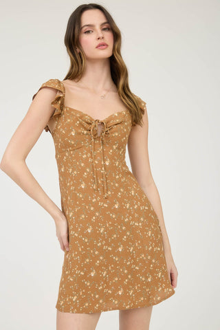 Veronica Floral Tie Mini Dress