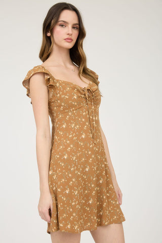 Veronica Floral Tie Mini Dress
