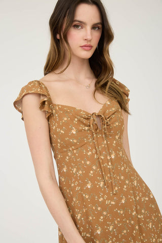 Veronica Floral Tie Mini Dress